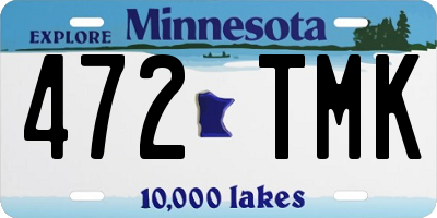 MN license plate 472TMK