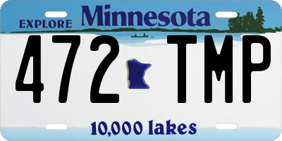 MN license plate 472TMP