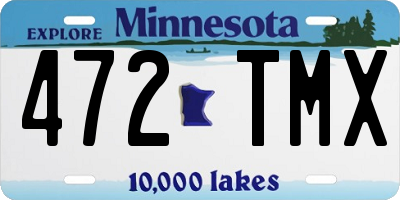 MN license plate 472TMX