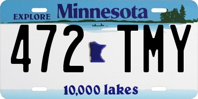 MN license plate 472TMY
