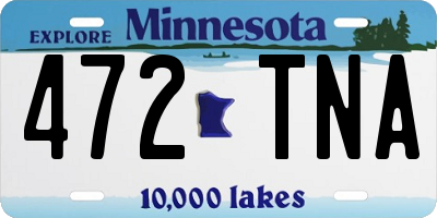 MN license plate 472TNA
