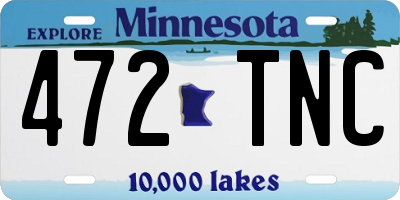 MN license plate 472TNC