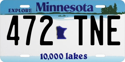 MN license plate 472TNE