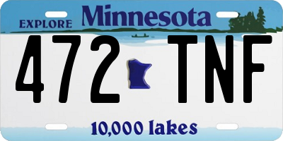 MN license plate 472TNF