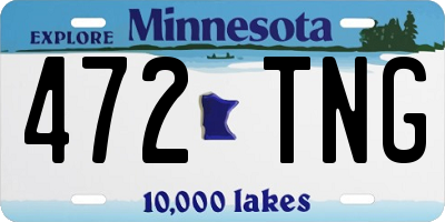 MN license plate 472TNG
