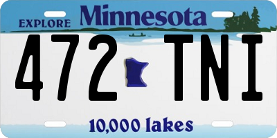 MN license plate 472TNI