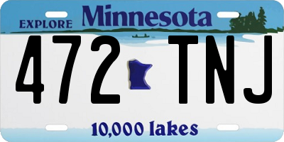 MN license plate 472TNJ