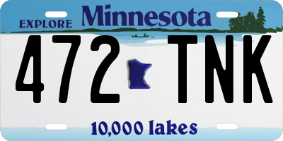 MN license plate 472TNK