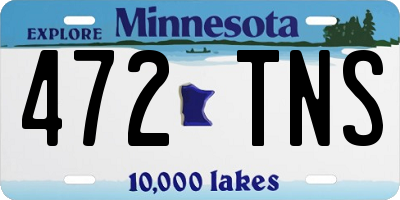 MN license plate 472TNS