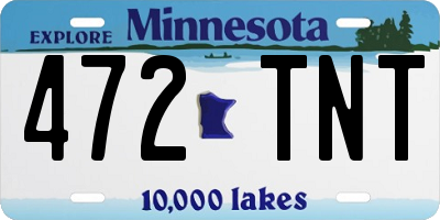 MN license plate 472TNT