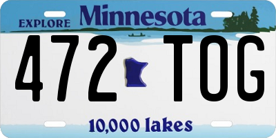 MN license plate 472TOG