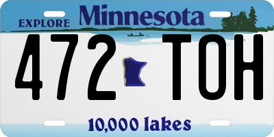 MN license plate 472TOH