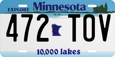 MN license plate 472TOV