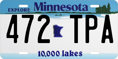 MN license plate 472TPA