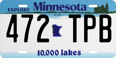 MN license plate 472TPB