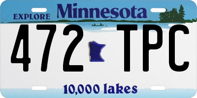 MN license plate 472TPC