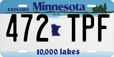 MN license plate 472TPF