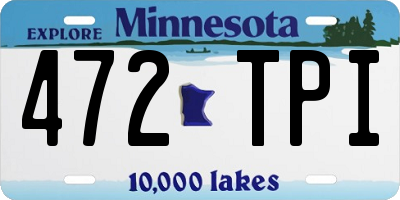 MN license plate 472TPI