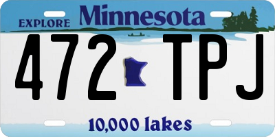 MN license plate 472TPJ