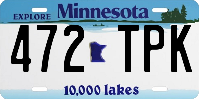 MN license plate 472TPK