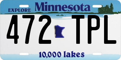MN license plate 472TPL