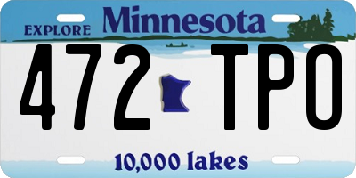 MN license plate 472TPO