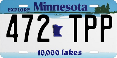 MN license plate 472TPP