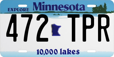 MN license plate 472TPR