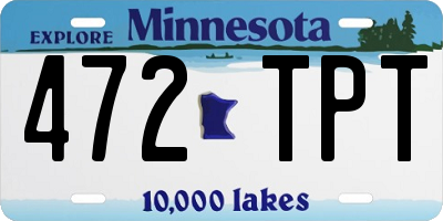 MN license plate 472TPT