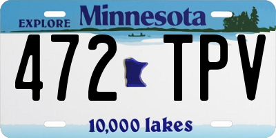 MN license plate 472TPV