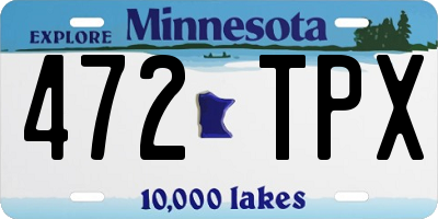 MN license plate 472TPX