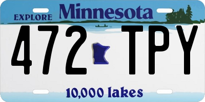 MN license plate 472TPY