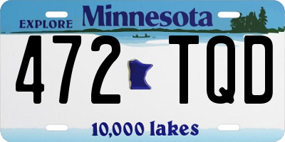 MN license plate 472TQD