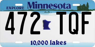 MN license plate 472TQF