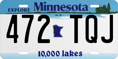 MN license plate 472TQJ