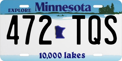 MN license plate 472TQS