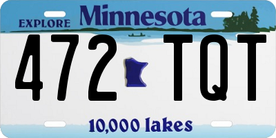 MN license plate 472TQT
