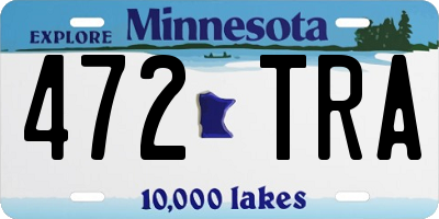 MN license plate 472TRA