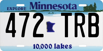 MN license plate 472TRB