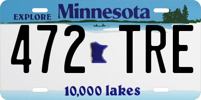MN license plate 472TRE