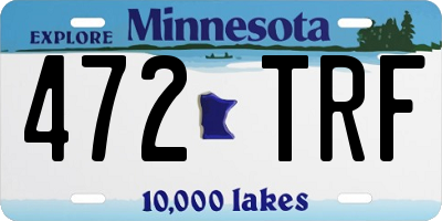 MN license plate 472TRF