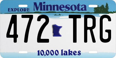MN license plate 472TRG