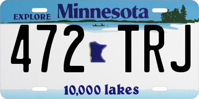 MN license plate 472TRJ