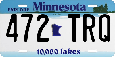 MN license plate 472TRQ