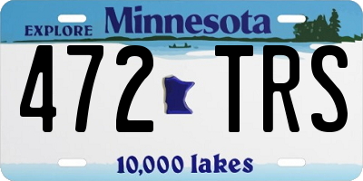 MN license plate 472TRS