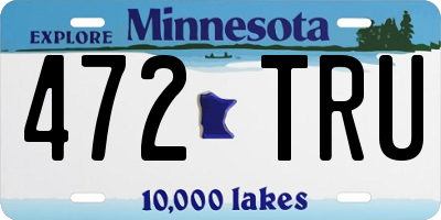 MN license plate 472TRU