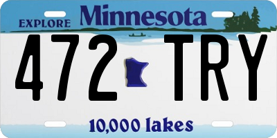 MN license plate 472TRY