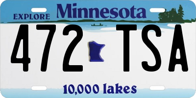 MN license plate 472TSA