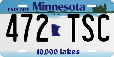 MN license plate 472TSC