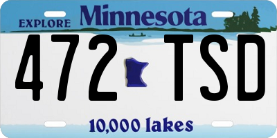 MN license plate 472TSD